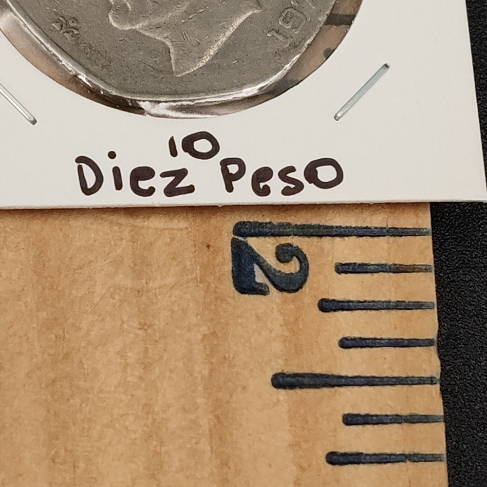 10-Diez Peso Mexico 1976 Coin Seven-sided Silver Estados Unidos Mex BR1.1GA-4037 - Picture 12 of 15